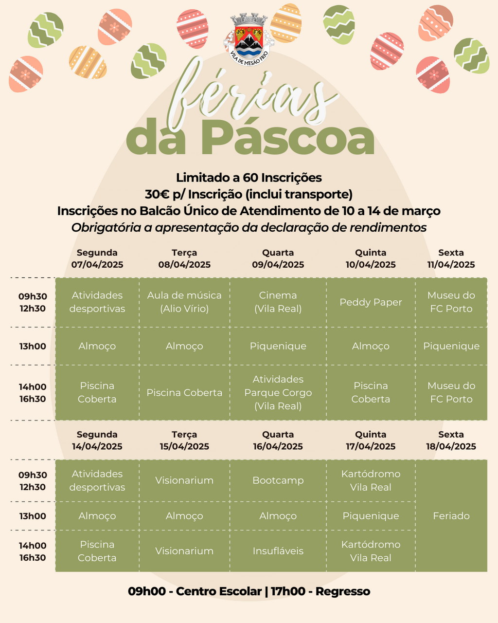 Programa Municipal de Atividades Férias da Páscoa